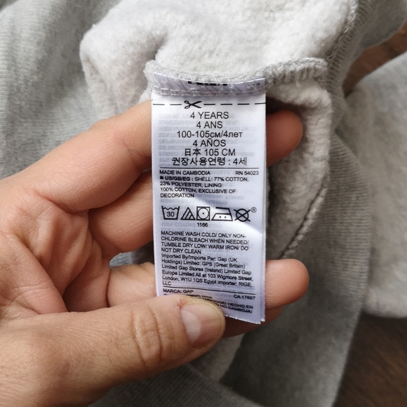 Gap hoodie for boys size 4 - Picture 5 of 8